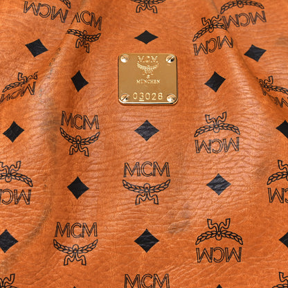 MCM Visetos Medium Essentials Shopper Tote Cognac 6 of 20