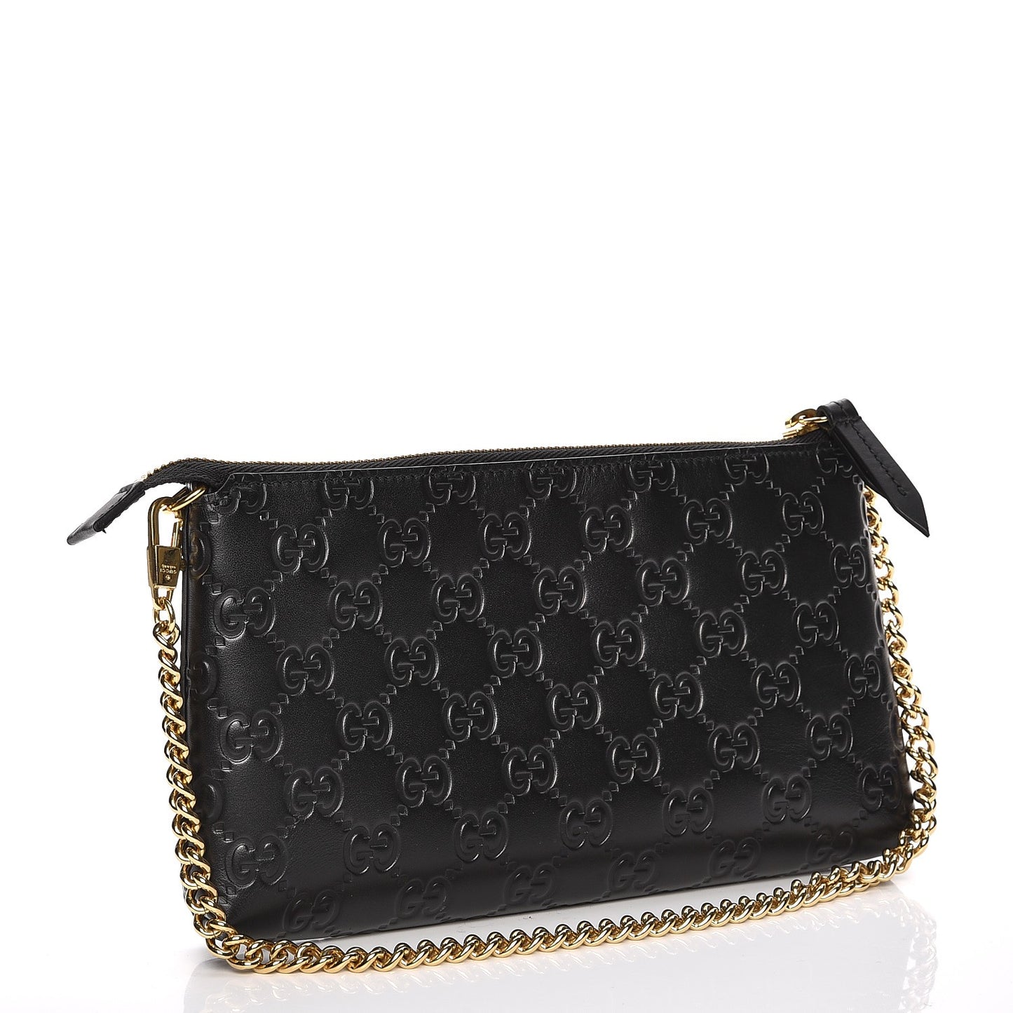 Guccissima Signature Wrist Wallet Black