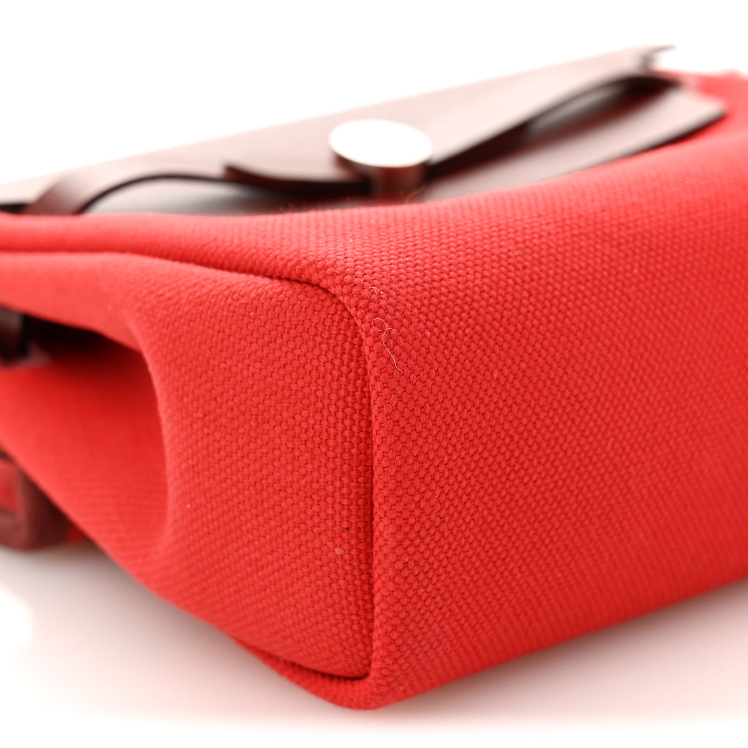 Hermes Military Toile Vache Hunter Herbag Zip Retourne 20 Rouge Piment Rouge H 16 of 19