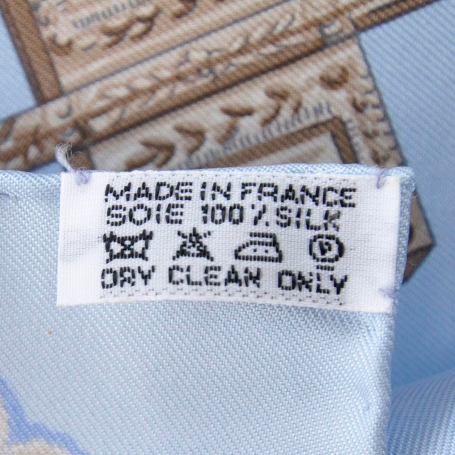 Hermes Silk Keys Les Cles Scarf 90 Light Bleu 4 of 8