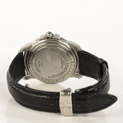Tiffany Stainless Steel Calfskin 40mm Streamerica Quartz Watch 8 of 9