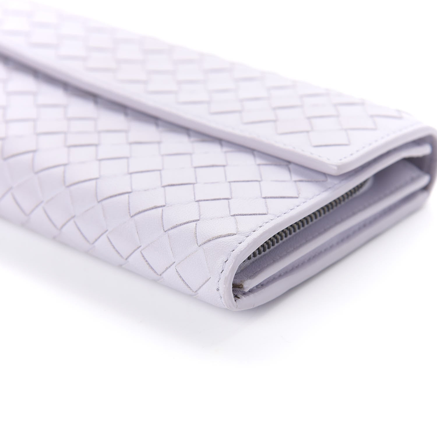 Bottega Veneta Nappa Intrecciato Continental Flap Wallet Oyster Lilac 7 of 11