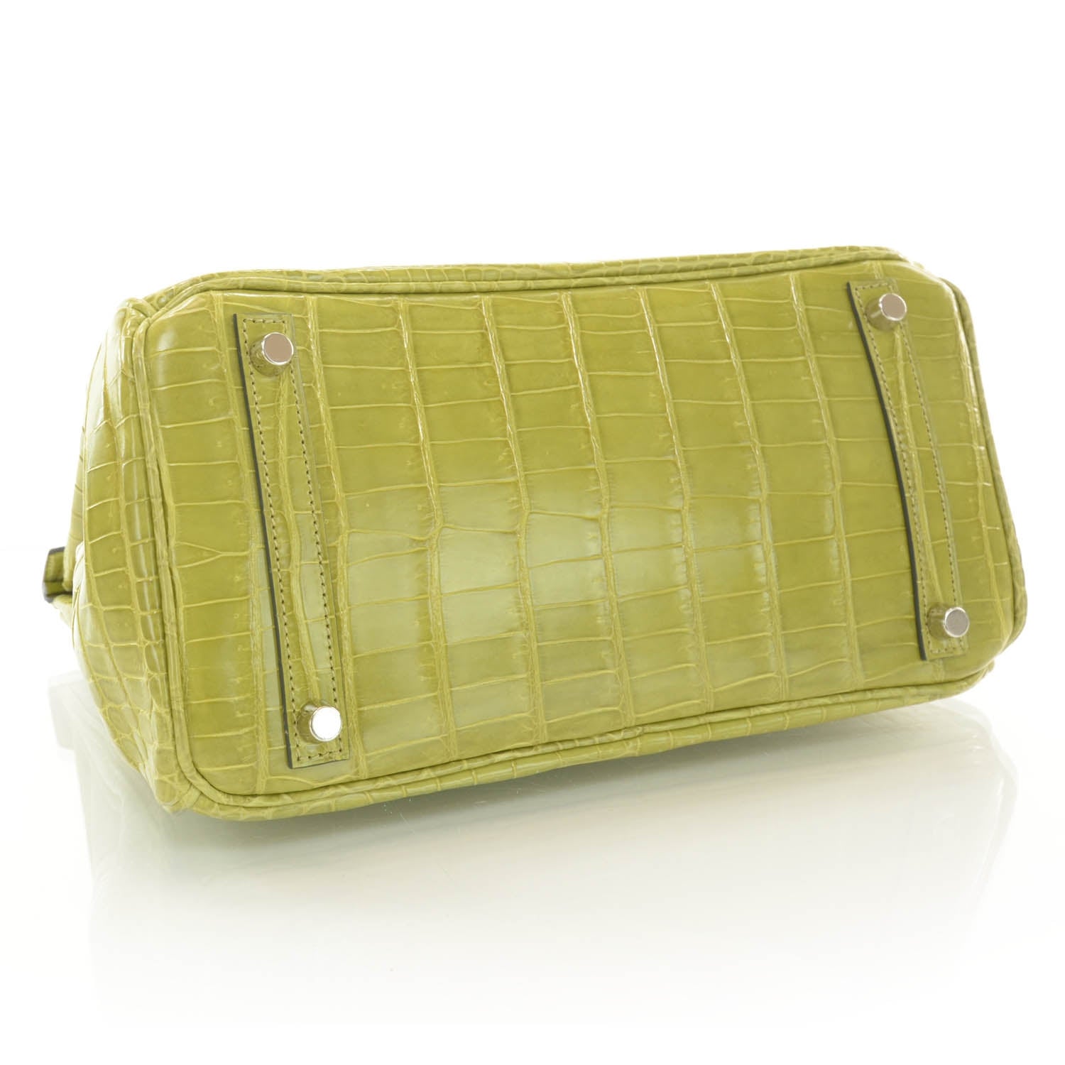 Hermes Porosus Crocodile Birkin 30 Vert Anis 3 of 9