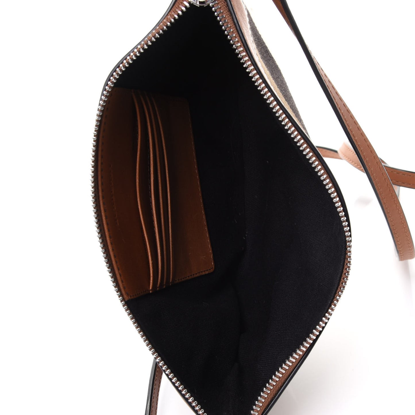 Mega Check Peyton Crossbody Clutch Bag Saddle Brown