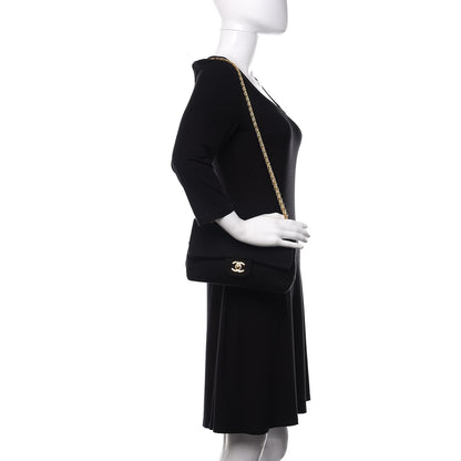 Chanel Jersey Quilted Small Double Flap Black 3 of 12