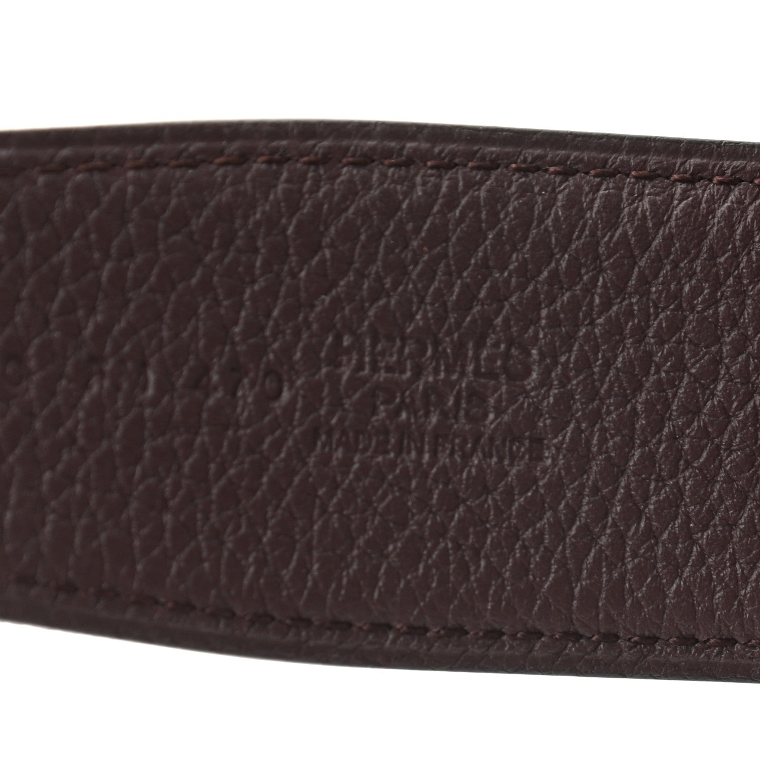 Hermes Box Togo 32mm Belt Strap 95 Black Chocolate 5 of 5