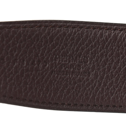 Hermes Box Togo 32mm Belt Strap 95 Black Chocolate 5 of 5