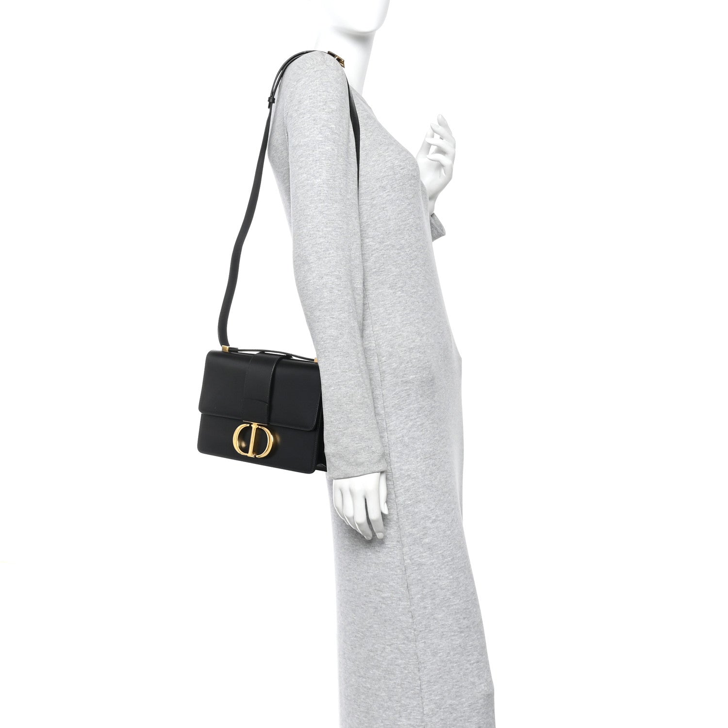 Christian Dior Box Calfskin 30 Montaigne Flap Bag Black 2 of 10