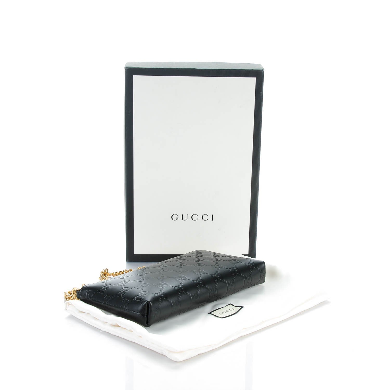 Gucci Guccissima Signature Wrist Wallet Black 4 of 7