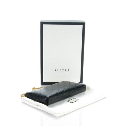 Gucci Guccissima Signature Wrist Wallet Black 4 of 7
