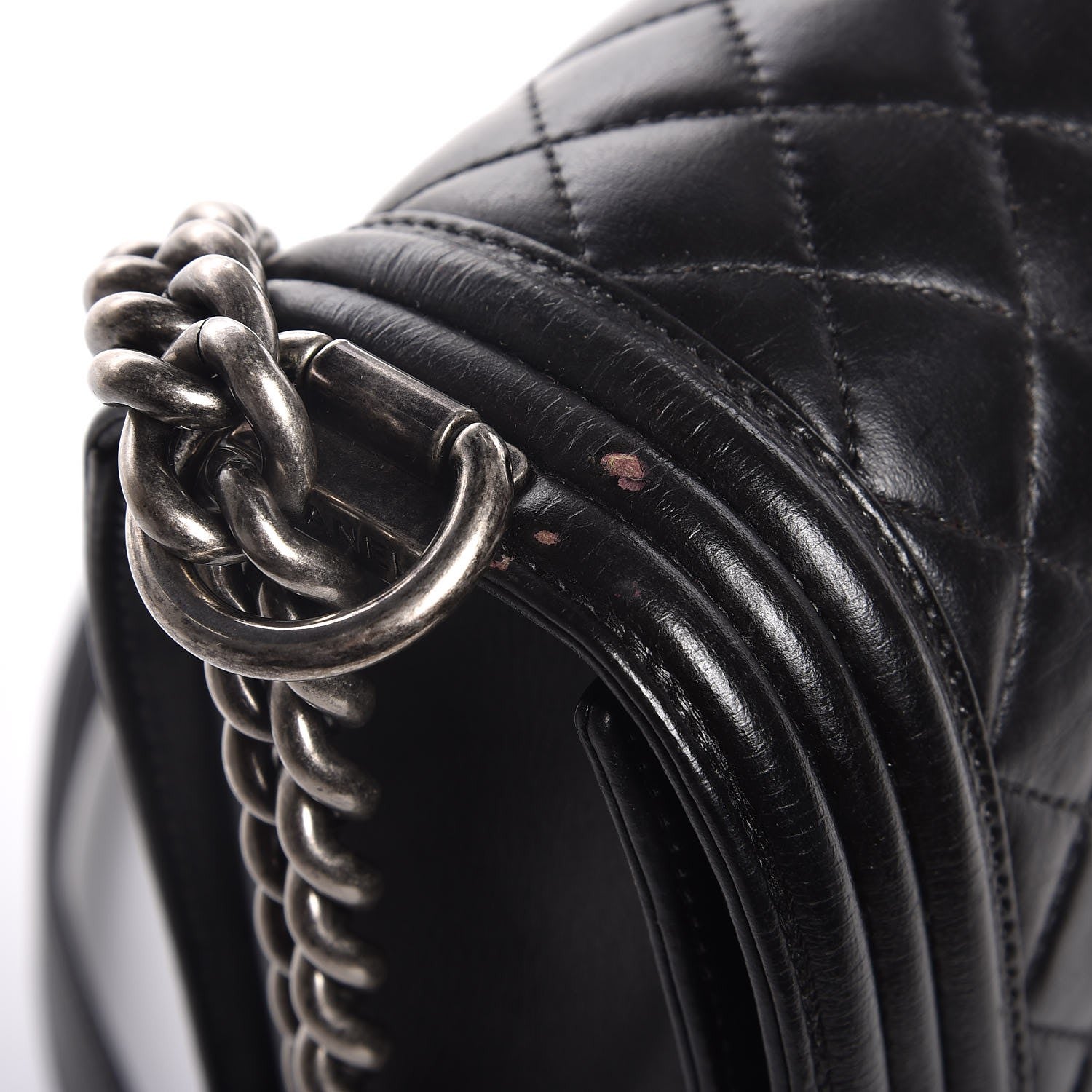Chanel Lambskin Quilted Large Boy Flap Black 9 of 9