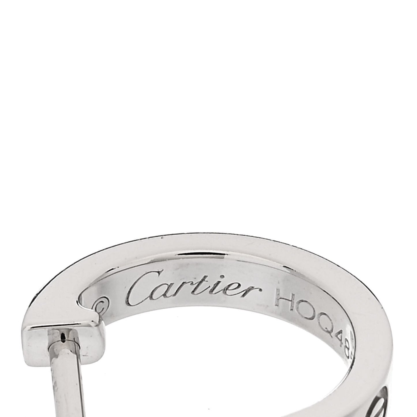 18K White Gold Small LOVE Hoop Earrings