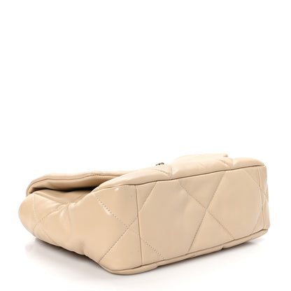 Chanel Lambskin Quilted Medium Chanel 19 Flap Beige 4 of 12
