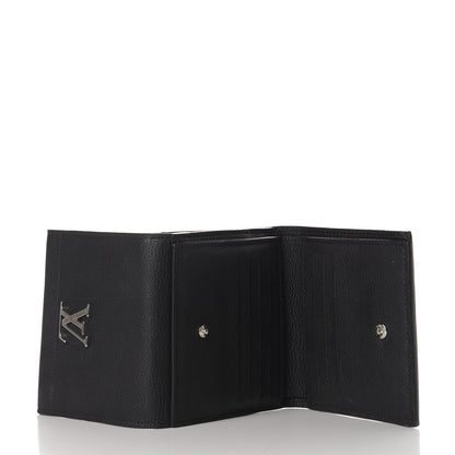 Louis Vuitton Calfskin LockMe II Compact Wallet Black 5 of 6