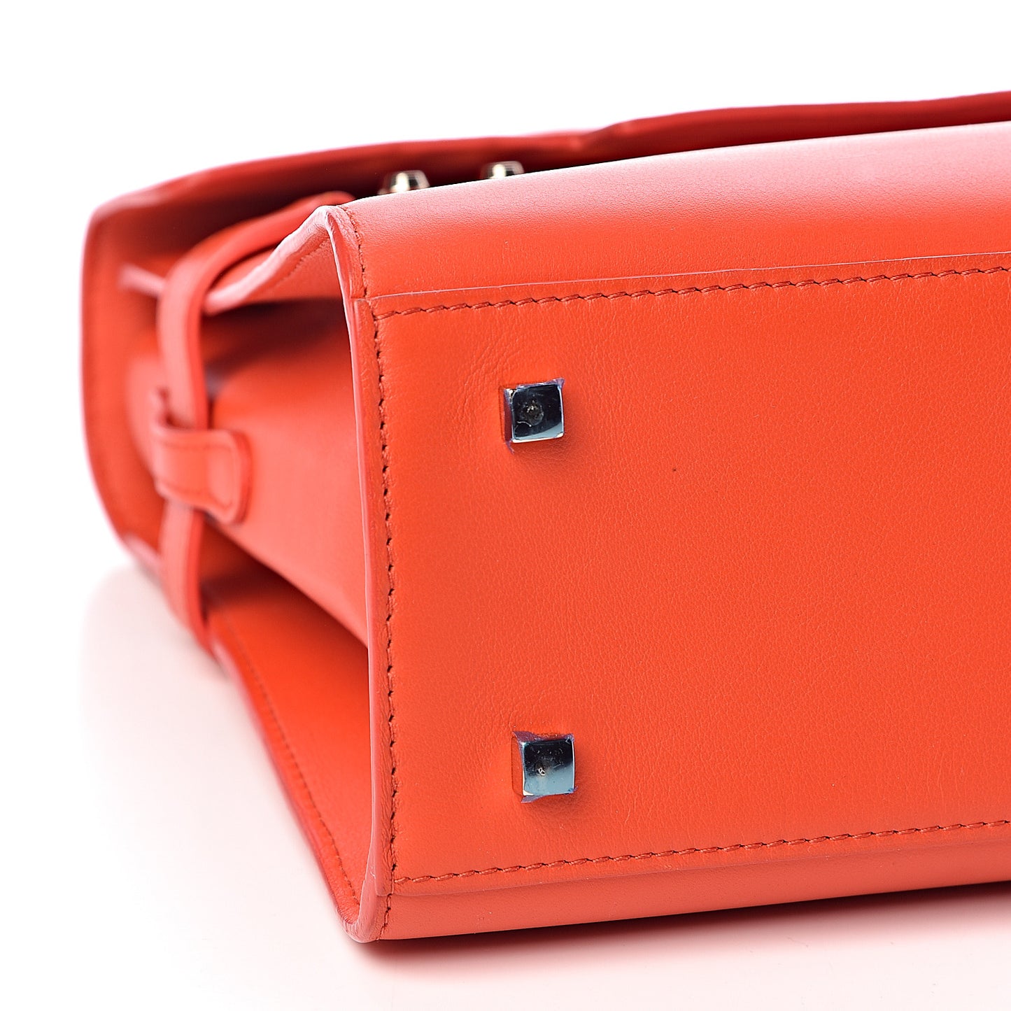 Calfskin MM Tempete Satchel Red