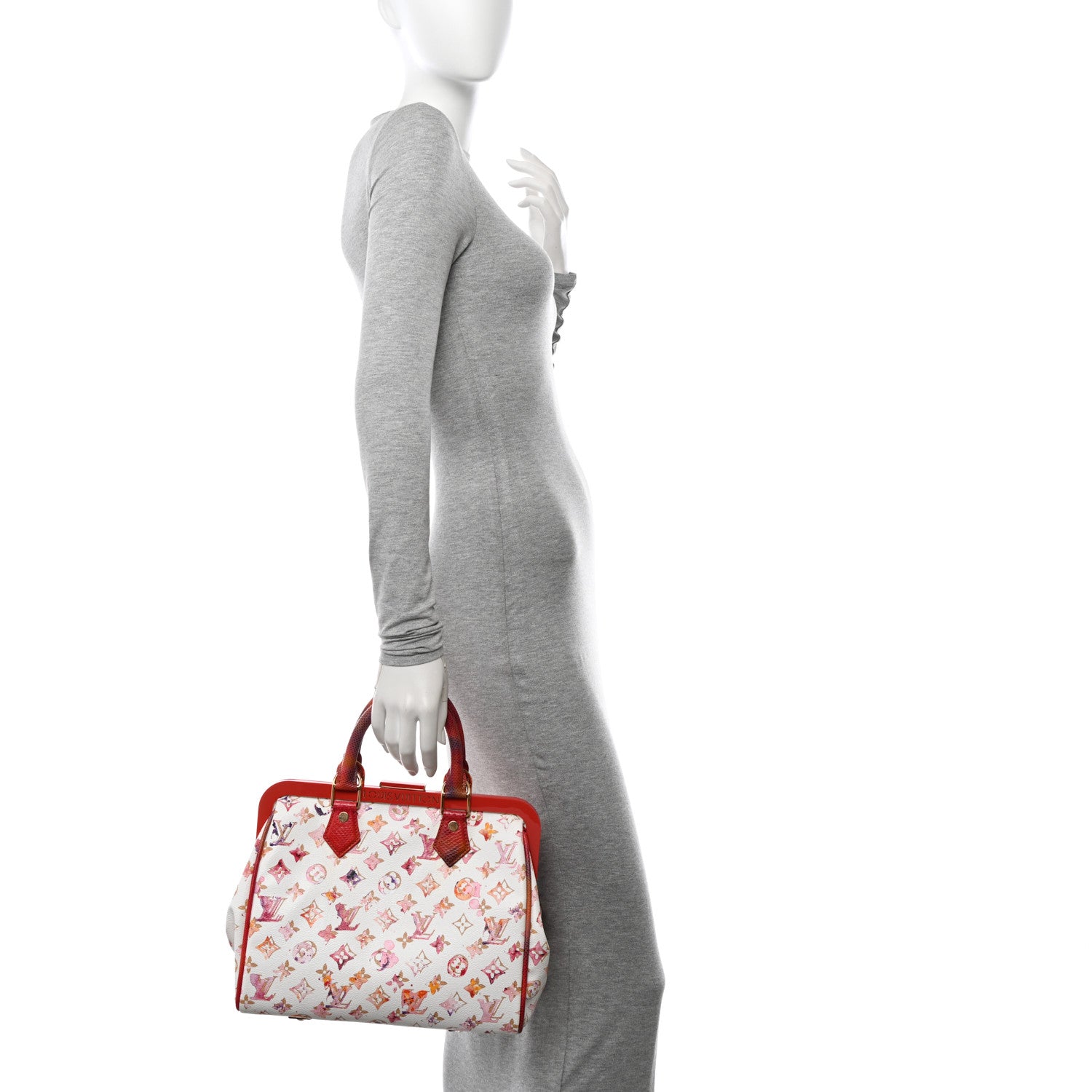 Louis Vuitton Watercolor Aquarelle Frame Speedy White 2 of 10