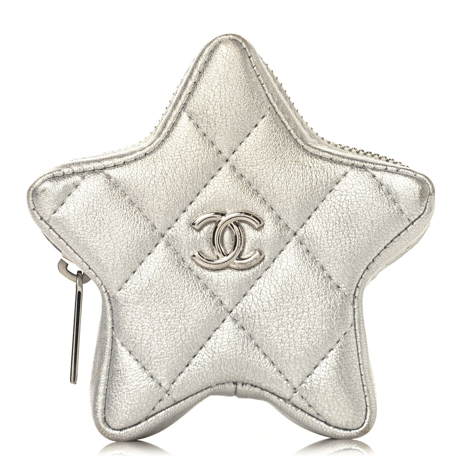 Chanel Metallic Calfskin Quilted Star Charm Silver 1 of 9