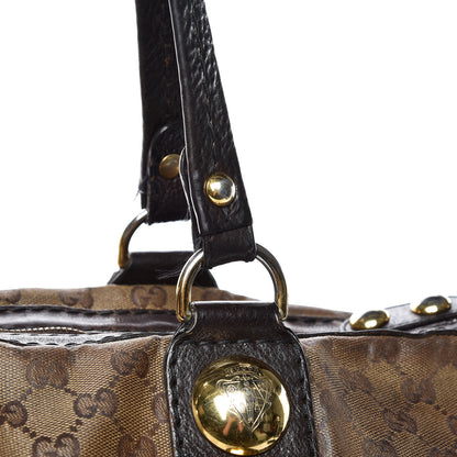 Gucci Crystal Monogram Small Babouska Tote Dark Brown 13 of 25