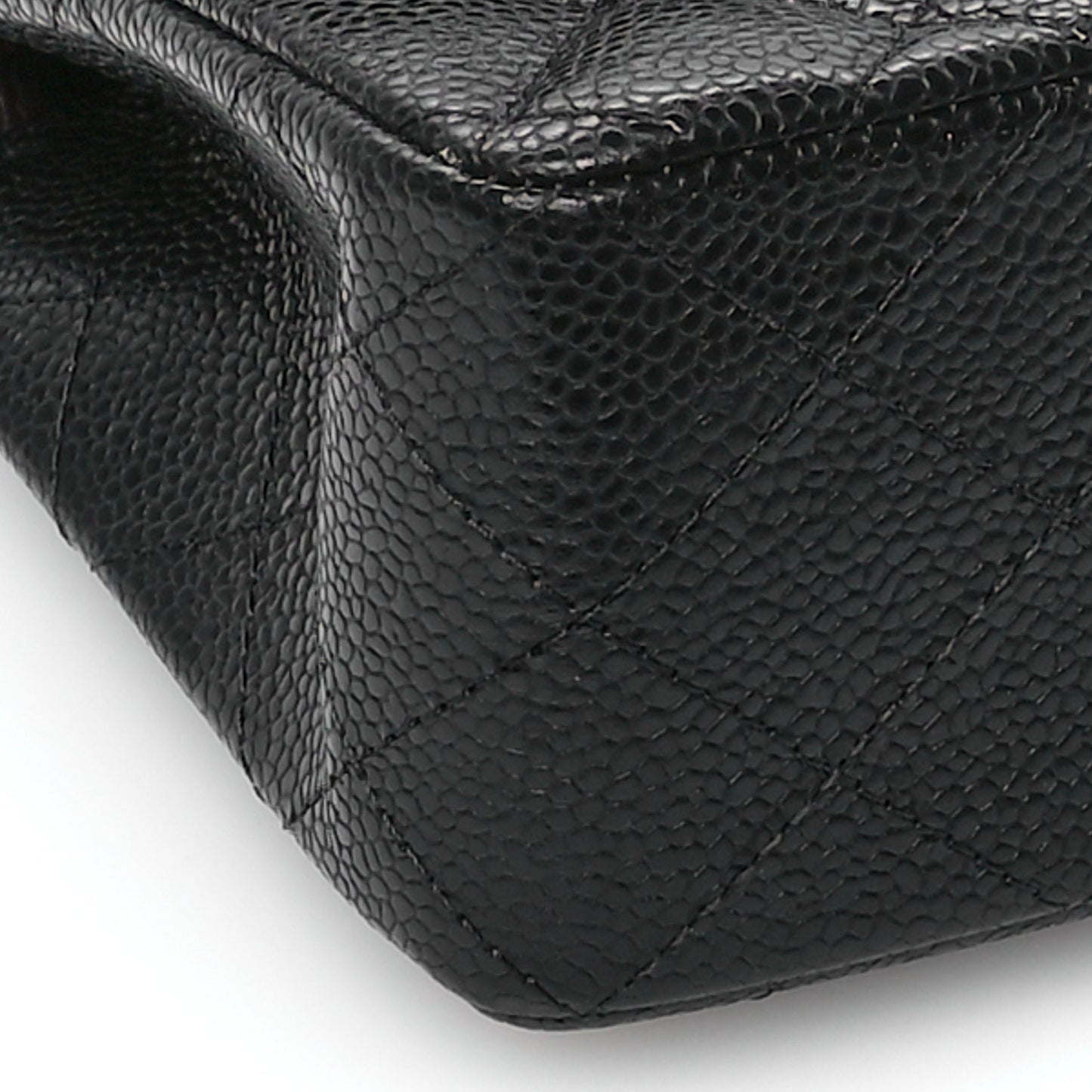 Caviar Quilted Small Double Flap Black