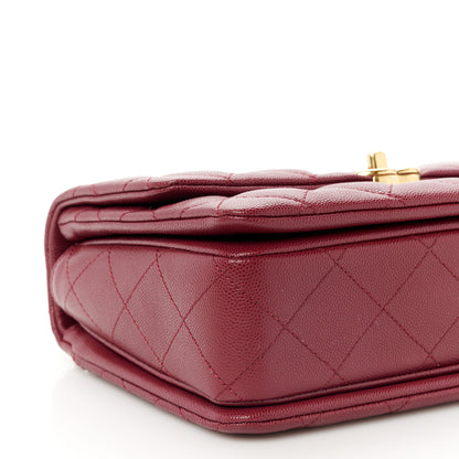 Chanel Caviar Quilted Coco First Flap Burgundy 9 of 11