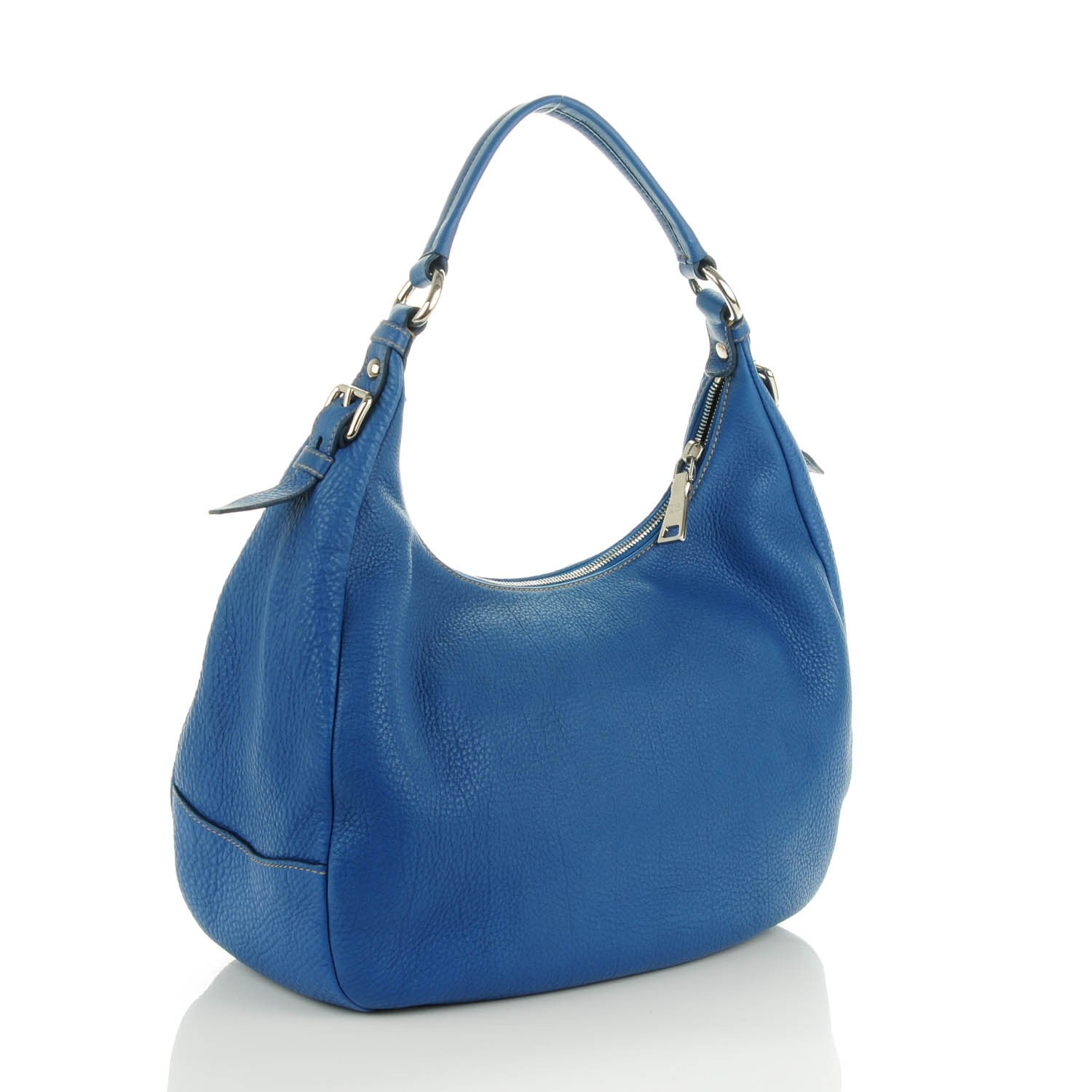 Prada Vitello Daino Hobo Cobalto 3 of 8