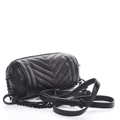 Saint Laurent Lambskin Matelasse Monogram East West Rider Bag Black 3 of 11