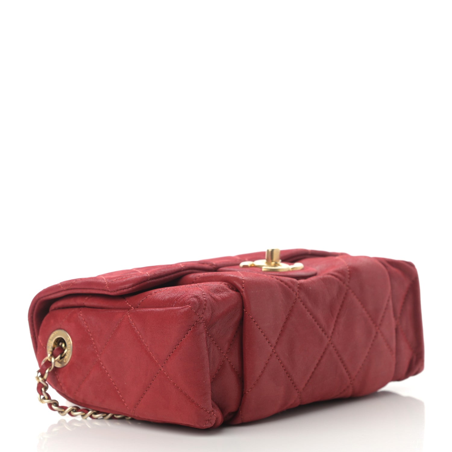 Chanel Iridescent Calfskin Quilted Small Chic Quilt Flap Red 4 of 12
