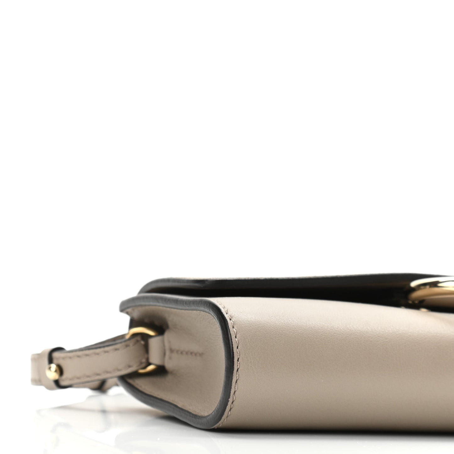 Suede Calfskin Mini Faye Shoulder Bag Motty Grey
