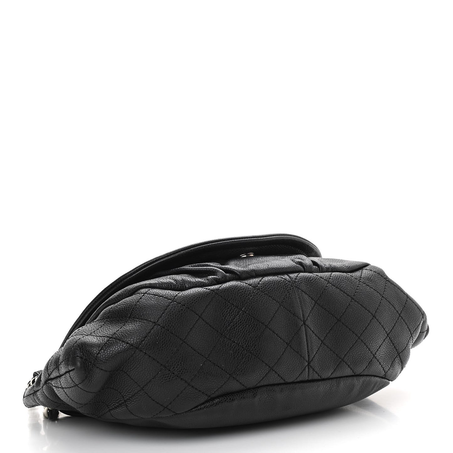 Caviar Half Moon Large Flap Black