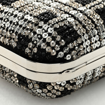 Jimmy Choo Sequins Micro Cloud Clutch Black Silver 8 of 9