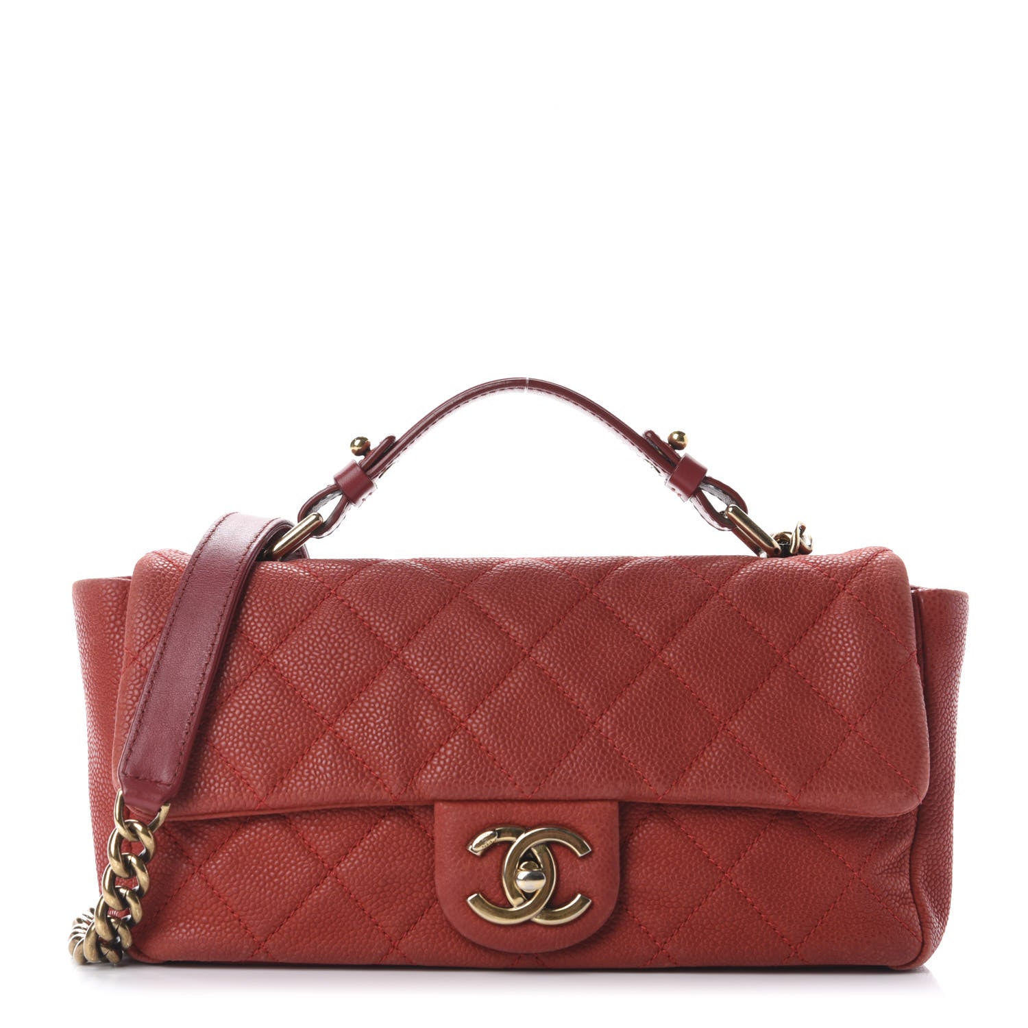 Chanel Iridescent Caviar Quilted Medium Chic Quilt Flap Red 1 of 10