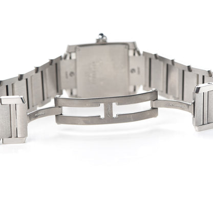 Cartier Stainless Steel Diamond 25mm Tank Francaise Quartz Watch 5 of 6