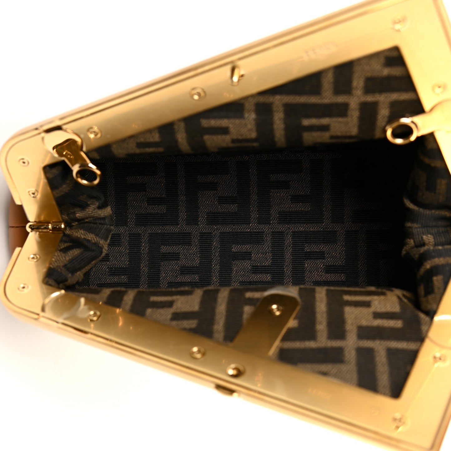 Shiny Nappa Small Fendi First Caramello