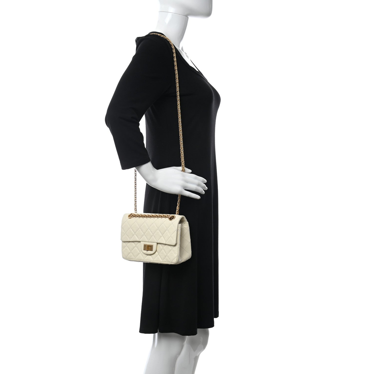 Chanel Aged Calfskin Quilted 2.55 Reissue Mini Flap White 2 of 11