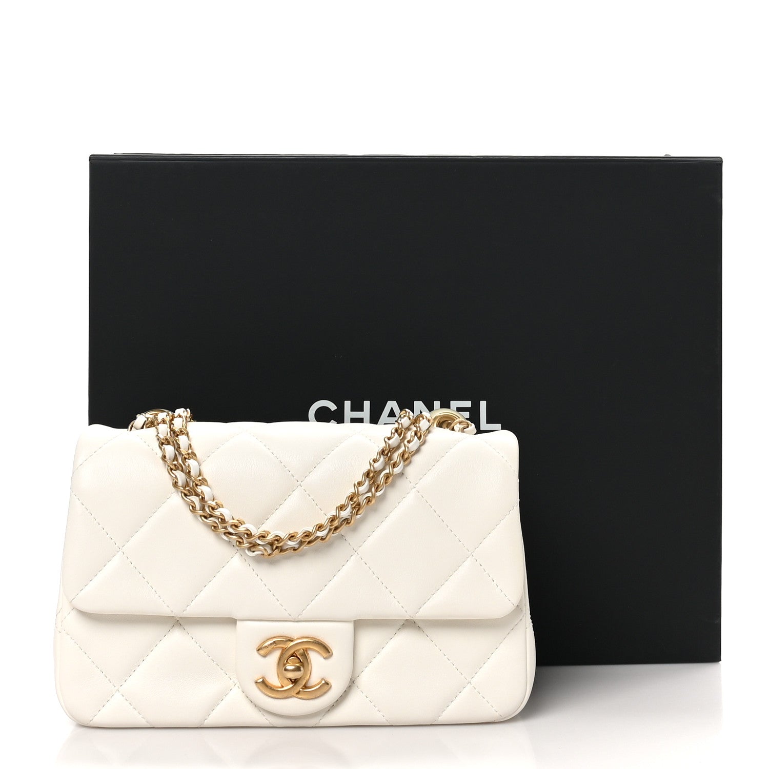 Chanel Lambskin Quilted Pearl Small Flap White 11 of 11