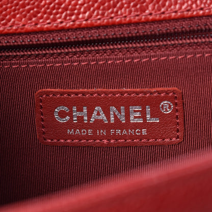 Chanel Caviar Quilted New Medium Boy Flap Red 6 of 12