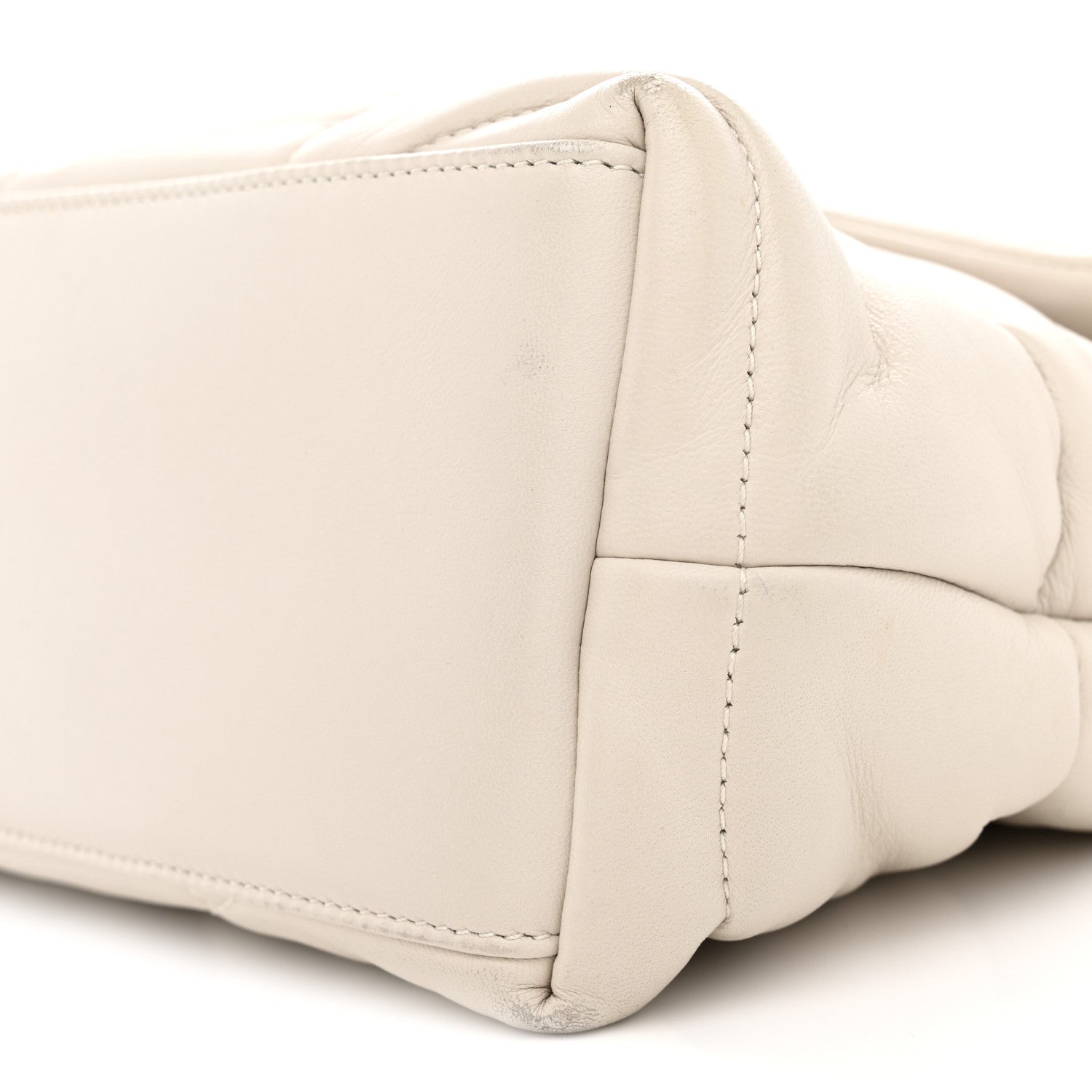 Saint Laurent Lambskin Quilted Small Loulou Puffer Monogram Chain Satchel Crema Soft 10 of 11