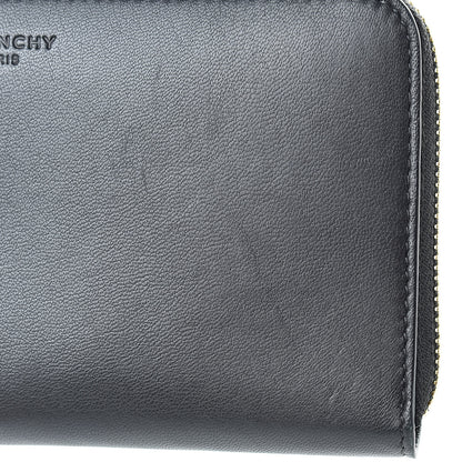 Givenchy Lambskin Shark Lock Zip Around Wallet Black 8 of 10