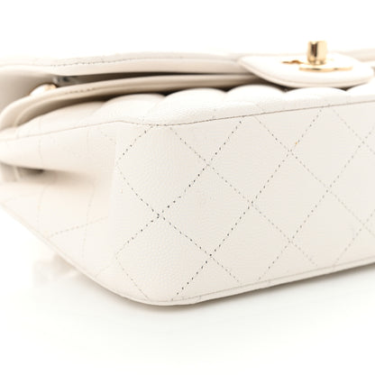 Chanel Caviar Quilted Small Double Flap White 9 of 10
