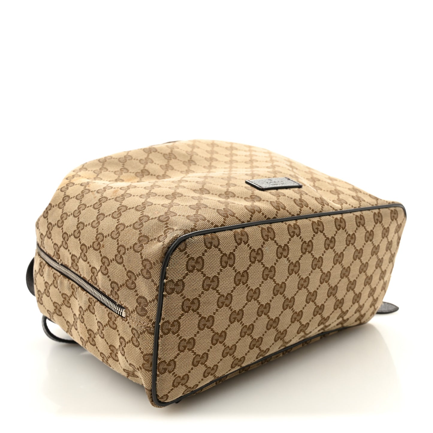 Monogram Dollar Calfskin O Drawstring Backpack Beige Ebony Testa di Moro Dark Chocolate