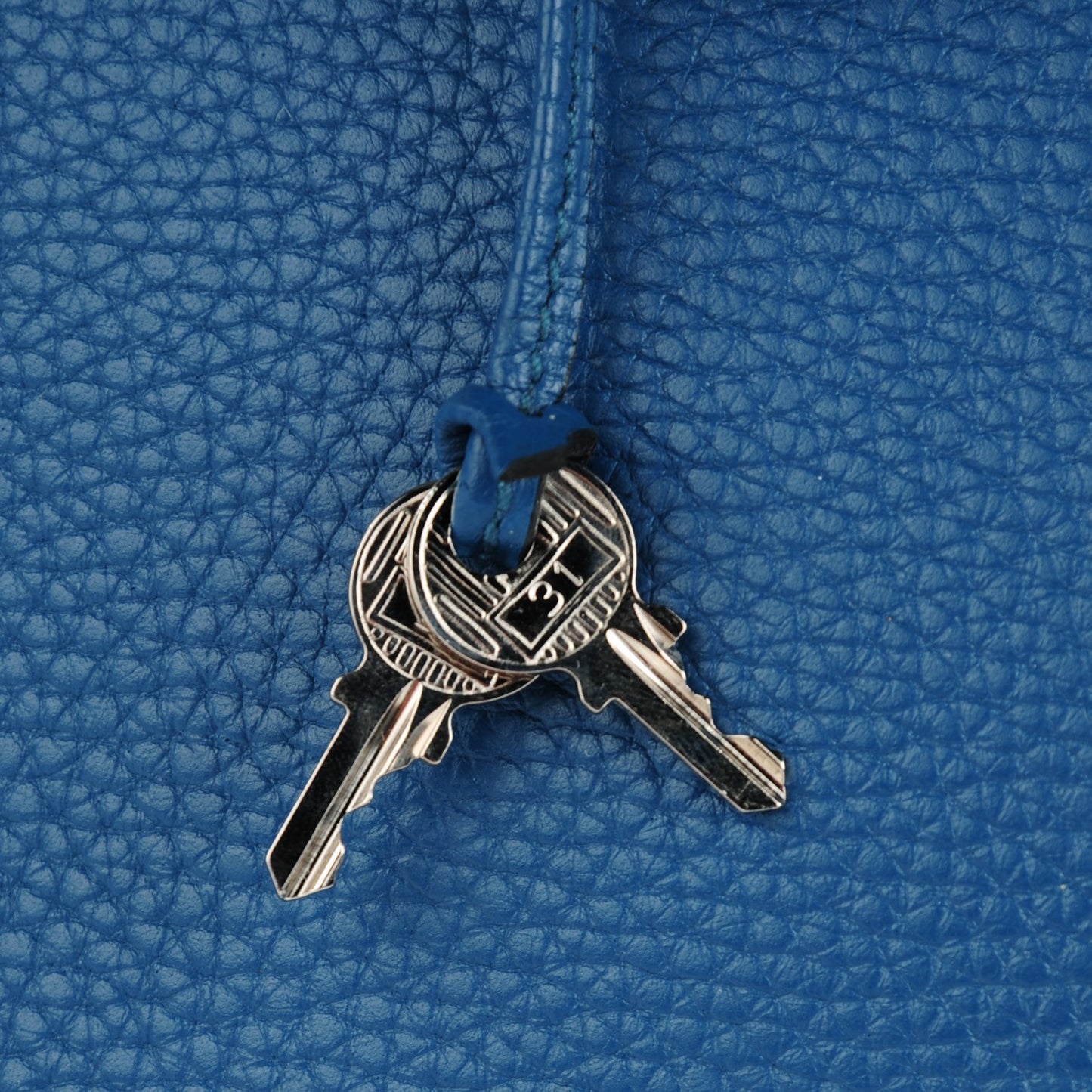 Taurillon Clemence Birkin 35 Bleu Thalassa