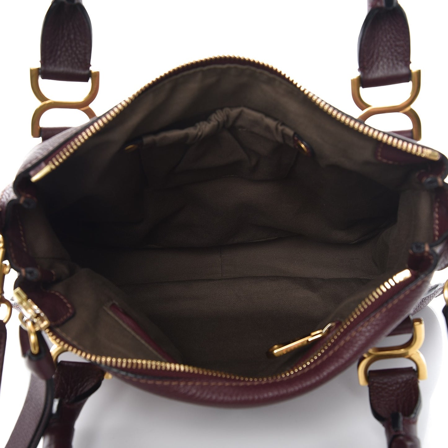 Calfskin Medium Marcie Satchel Burgundy