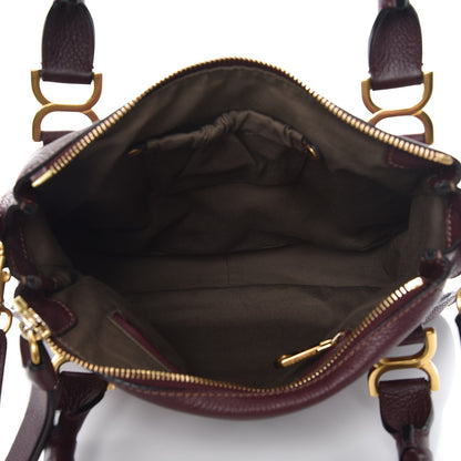 Chloe Calfskin Medium Marcie Satchel Burgundy 6 of 11