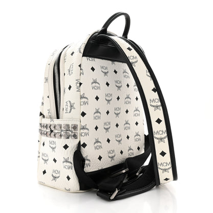 MCM Visetos Small Side Stud Stark Backpack White 3 of 10