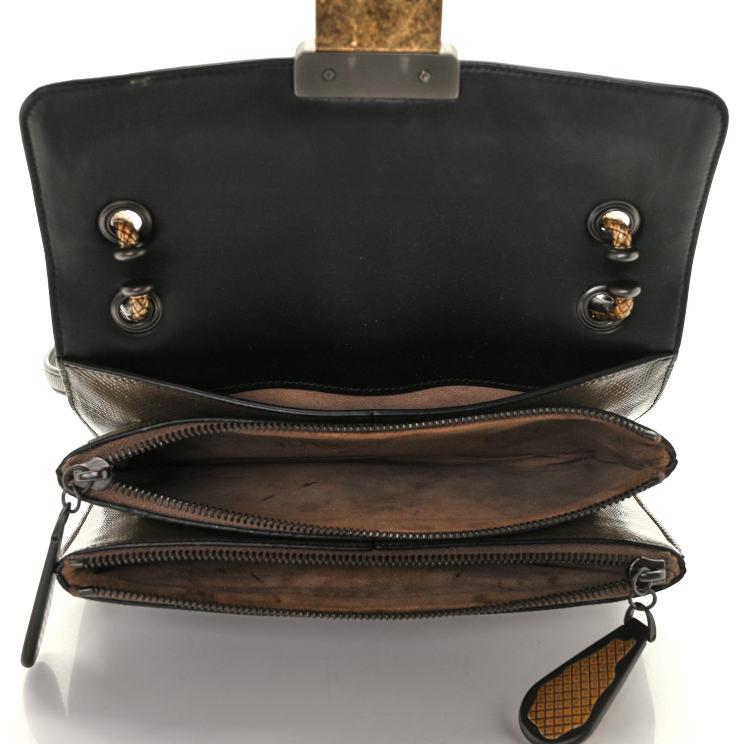 Bottega Veneta Karung Ostrich Nappa Intrecciato Darling Shoulder Bag Brown 5 of 14