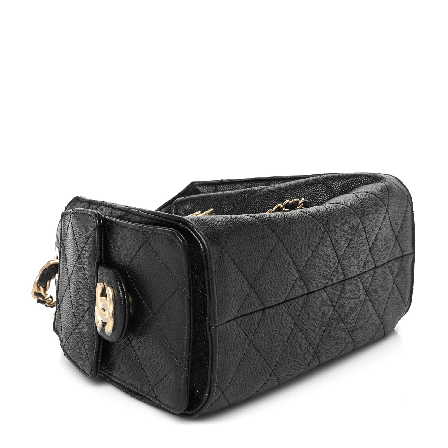 Chanel Caviar Quilted Mini Chanel 25 Handbag Black 4 of 11