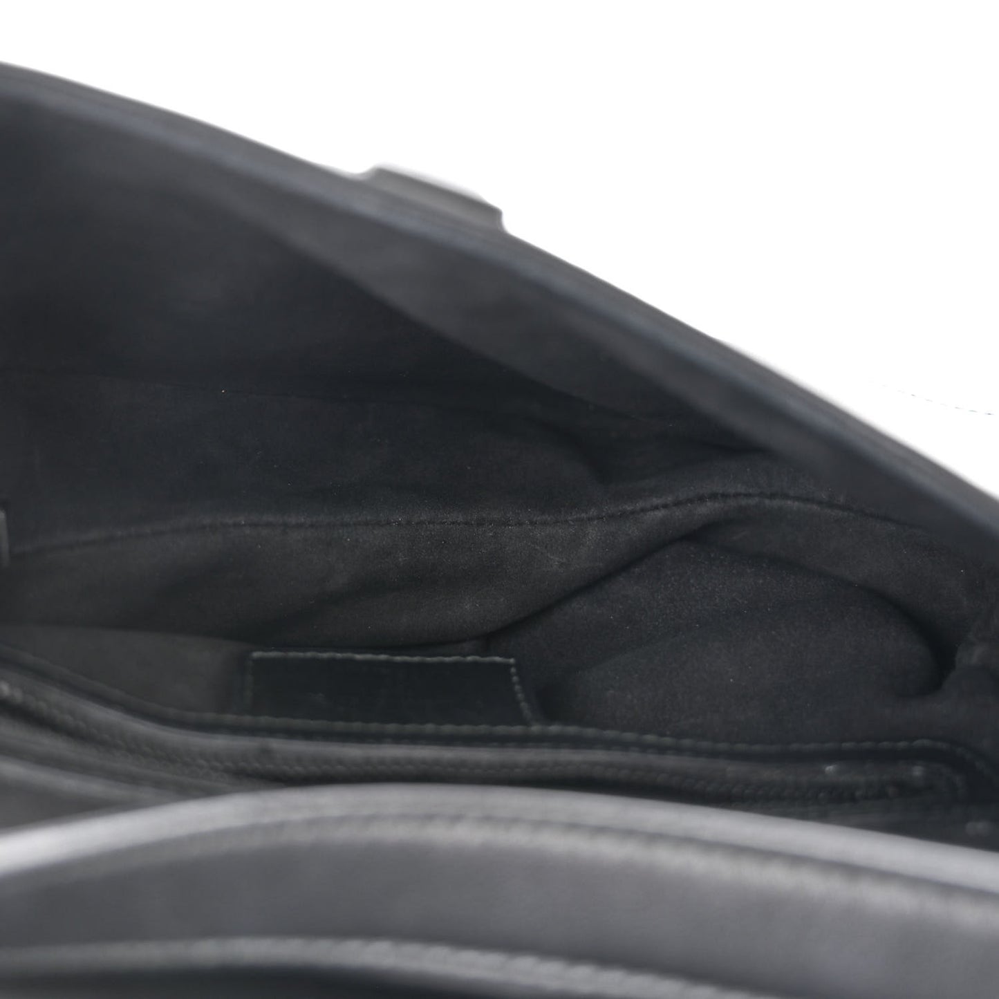 Lambskin 3D Floral Saddle Bag Black