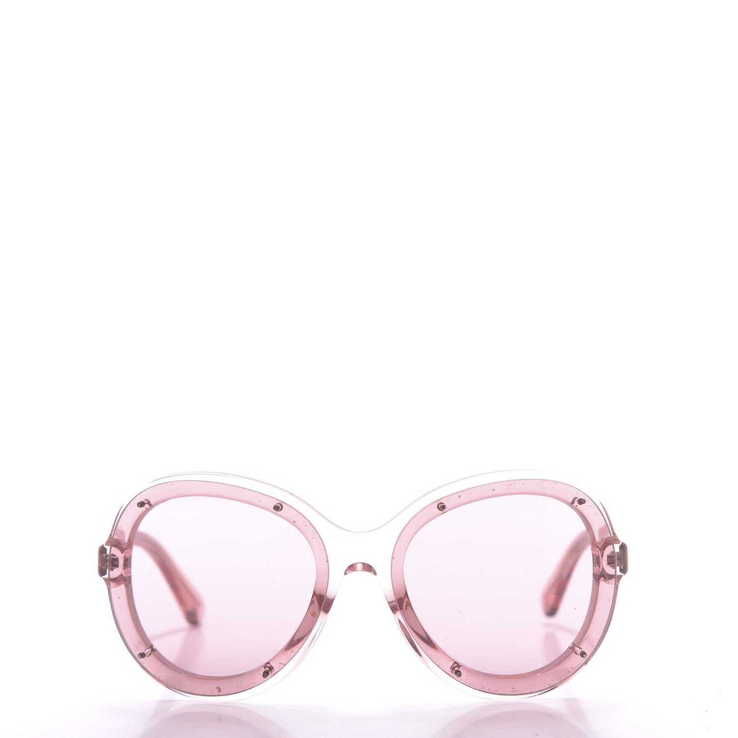 Acetate Round CC Sunglasses 71199 Pink