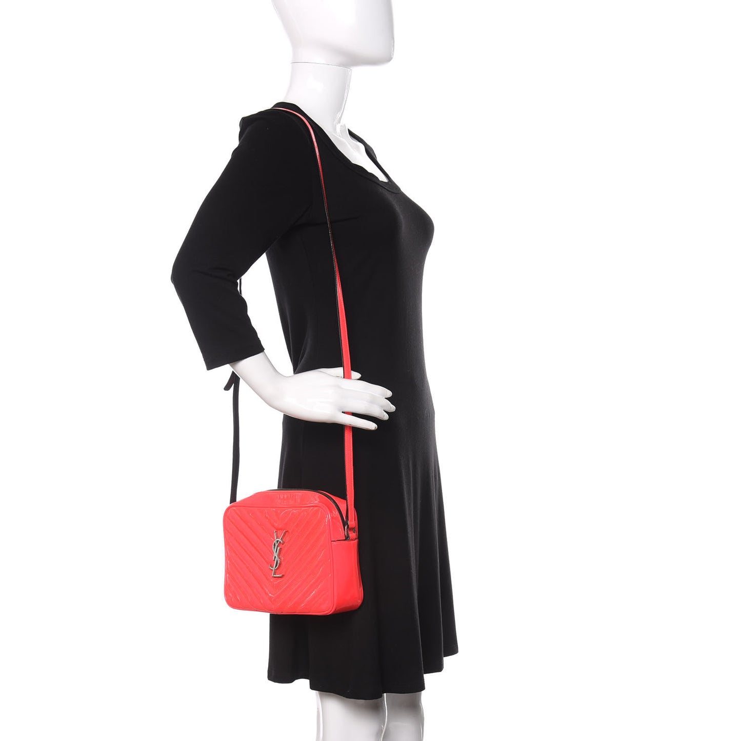 Calfskin Matelasse Monogram Lou Camera Bag Neon Pink