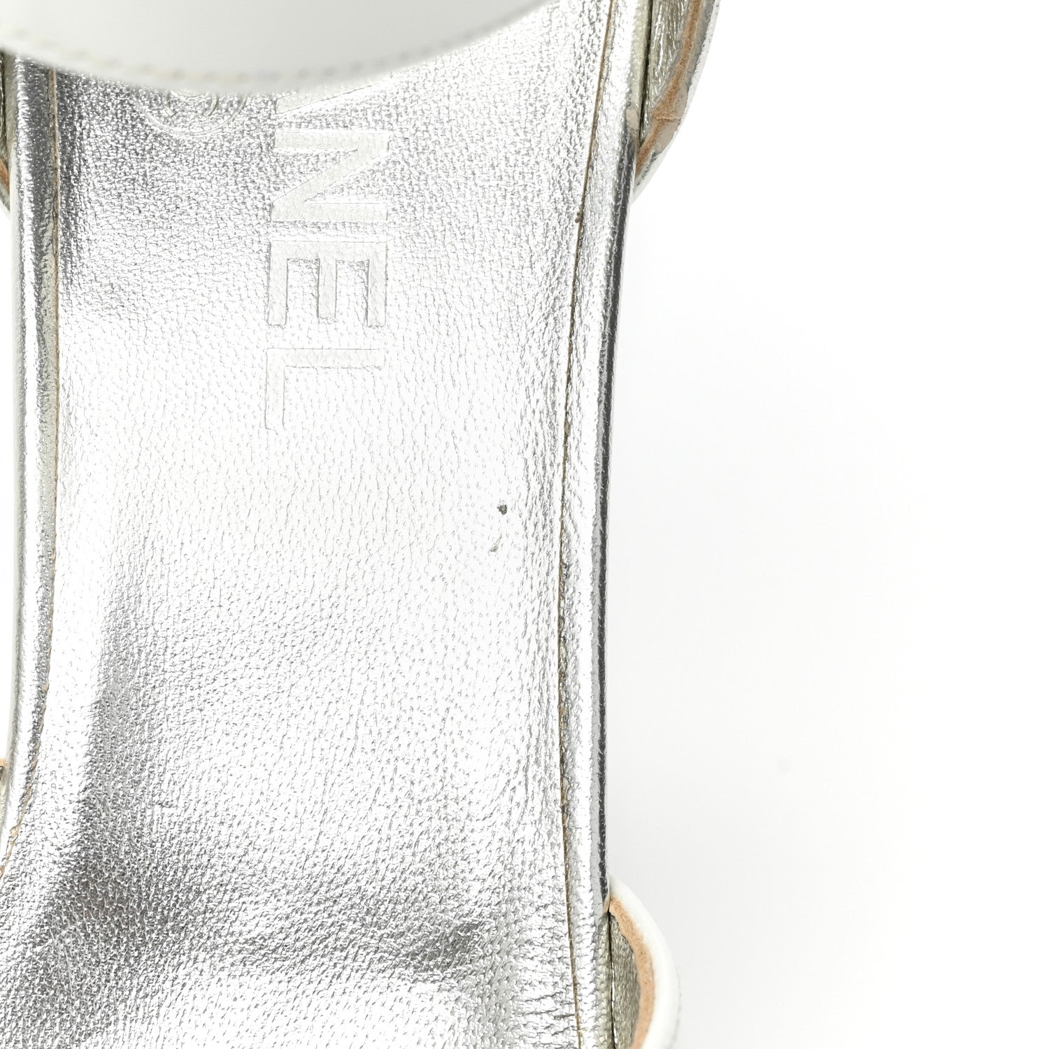 Chanel Laminated Lambskin Patent Cap Toe CC Turn-Lock Pumps 40 Silver White 11 of 13